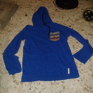 Koto Hooded Long Sleeve Tee Small Blue